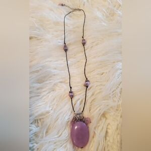 Purple Jade Precious Stone Necklace🌴